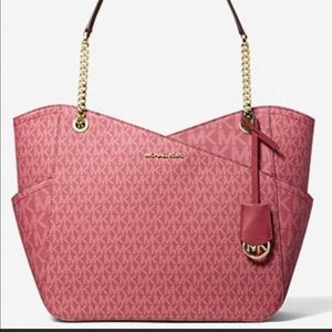 NWT Michael Kors Jet Set Large Logo Shoulder Bag